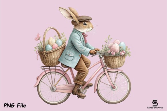 Download Vintage Easter Rabbit Bunny Png Clipart - Bunny Collection