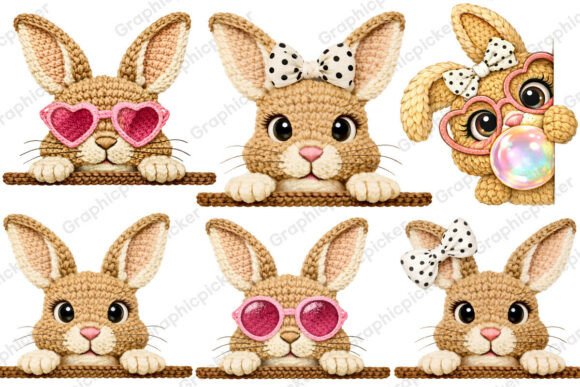Download Yarn Crochet Easter Bunny PNG Bundle PNG - Bunny Collection