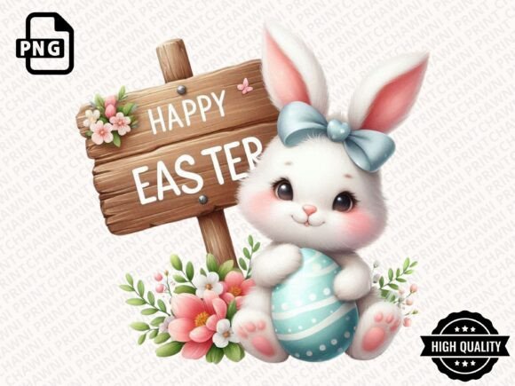 Download Cute Easter Bunny Clipart PNG - Bunny Collection