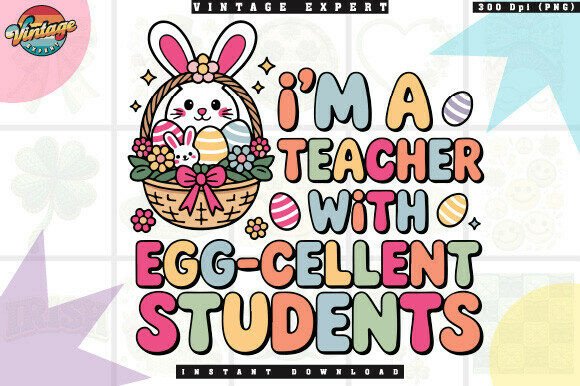 Download Cute Bunny Teacher Easter T-shirt Design - Bunny Collection