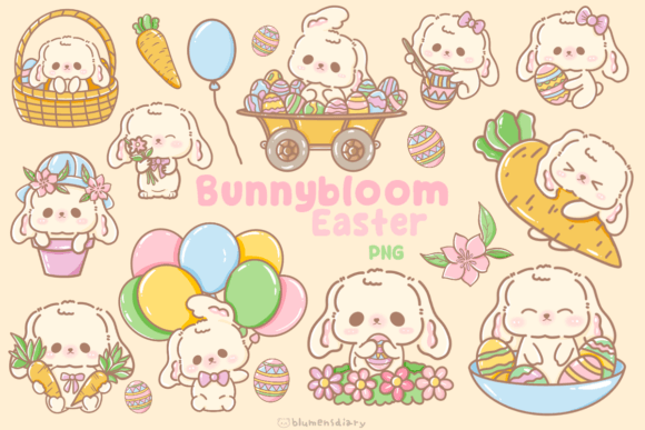 Download Kawaii Easter Bunny Clipart - Bunny Collection