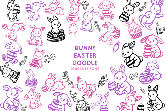 Download Bunny Easter Doodle - Bunny Collection