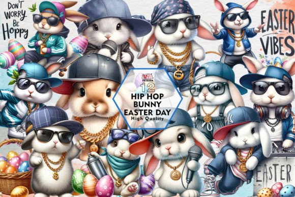 Download Hip Hop Bunny Easter Day Clipart PNG - Bunny Collection
