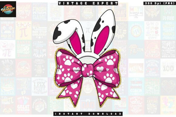 Download Easter Bunny Ears &amp; Paw Bow Clipart - Bunny Collection