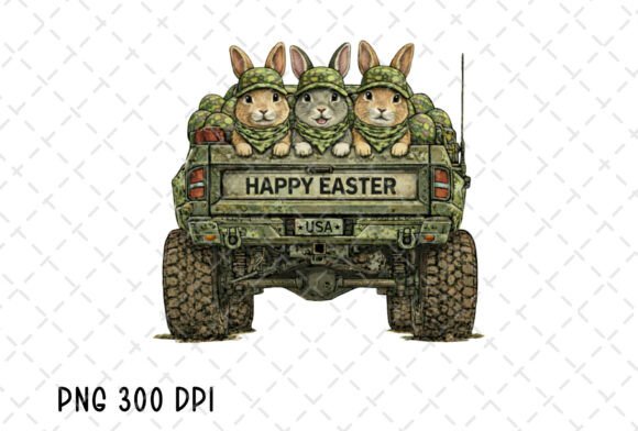 Download Camo Happy Easter Bunny Monster Truck - Bunny Collection