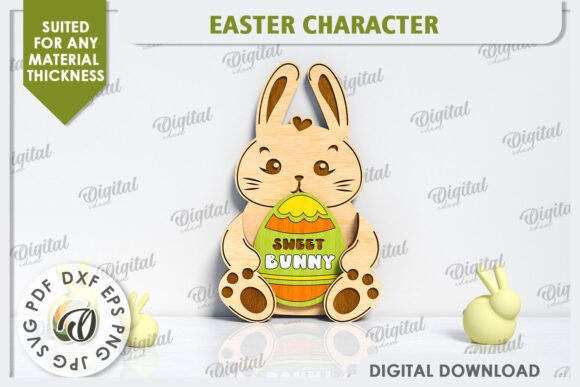 Download 3D Easter Bunny Laser Cut. Easter Decor - Bunny Collection