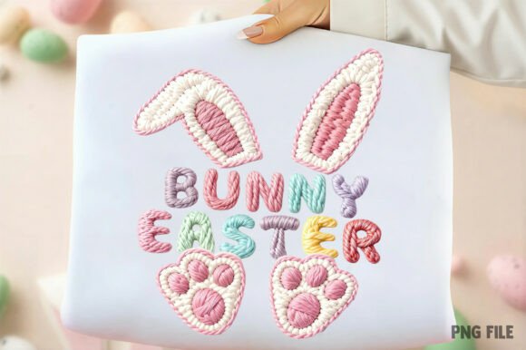 Download Easter Bunny, Faux Yarn Crochet PNG - Bunny Collection