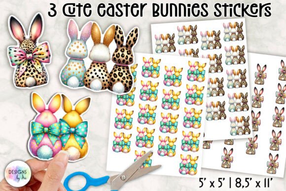 Download Cute Easter Bunny Stickers - Bunny Collection