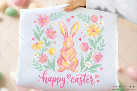 Download Floral Easter Bunny Sublimation PNG - Bunny Collection
