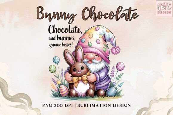 Download Easter Gnome with Chocolate Bunny PNG - Bunny Collection