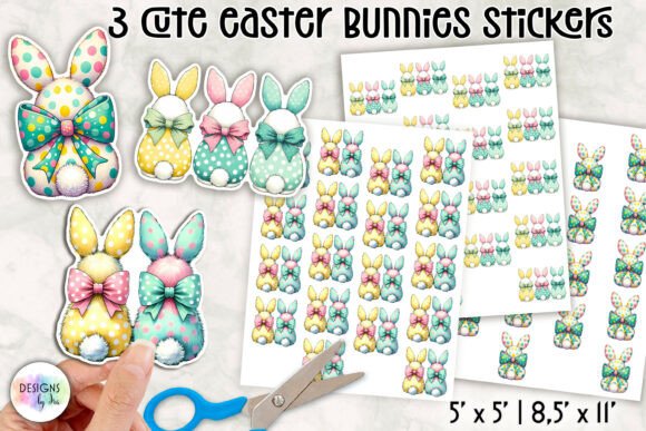 Download Cute Easter Bunny Stickers - Bunny Collection