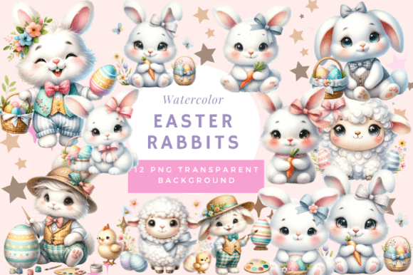 Download Easter Rabbit Nursery Cute Bunny Flowers - Bunny Collection