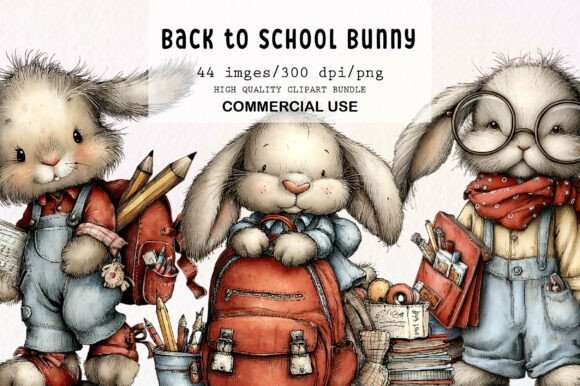 Download Back to School Bunny Clipart - Bunny Collection