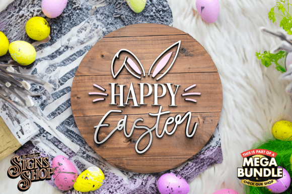 Download Happy Easter Bunny | SVG Easter Sign - Bunny Collection