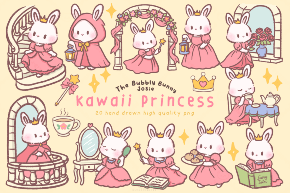 Download Kawaii Princess Bunny Clipart - Bunny Collection