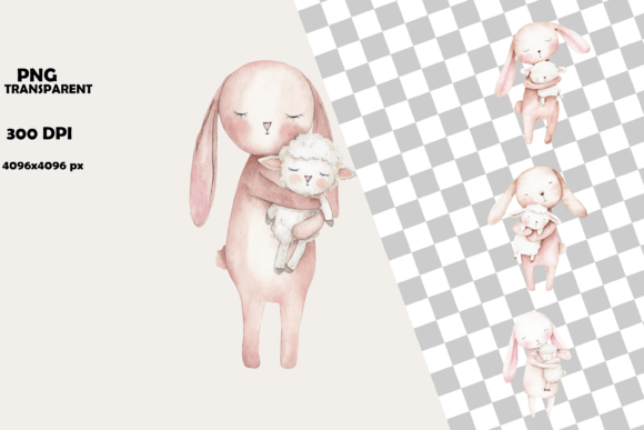 Download Easter Bunny Lamb Nursery Clipart - Bunny Collection