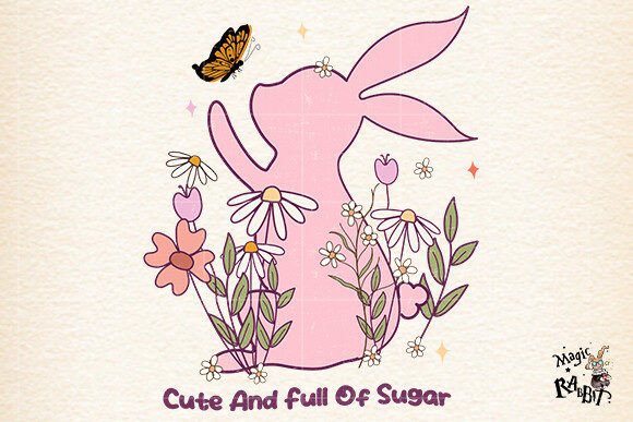 Download Easter Bunny with Flowers PNG - Bunny Collection