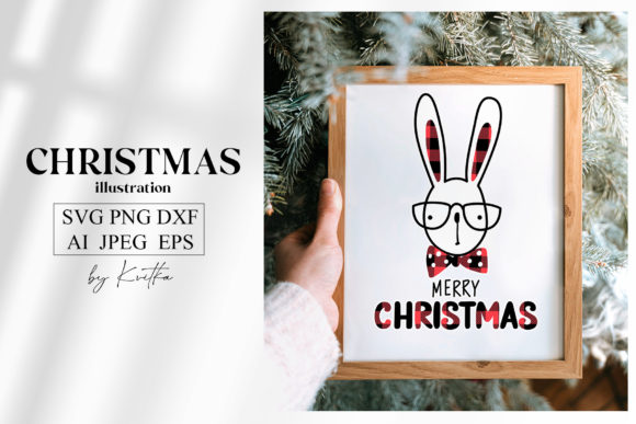 Download Christmas Bunny SVG. Bunny Face. Rabbit - Bunny Collection