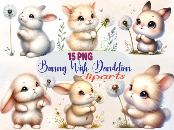 Download Easter Bunny Wish Dandelion Sublimation - Bunny Collection