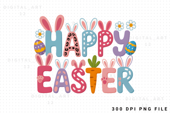Download Happy Easter Bunny Sublimation Design - Bunny Collection