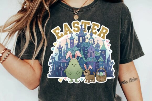Download Magical Easter Kingdom Castle with Whimsical Bunny Friends Png - Bunny Collection