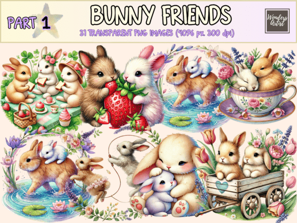 Download Bunny Friends Clipart - Bunny Collection