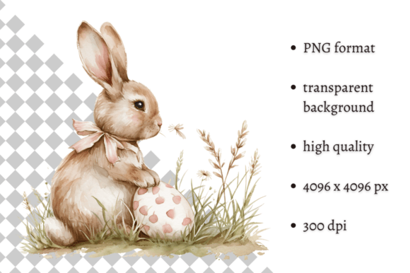 Download Cute Watercolor Easter Bunny Clipart - Bunny Collection