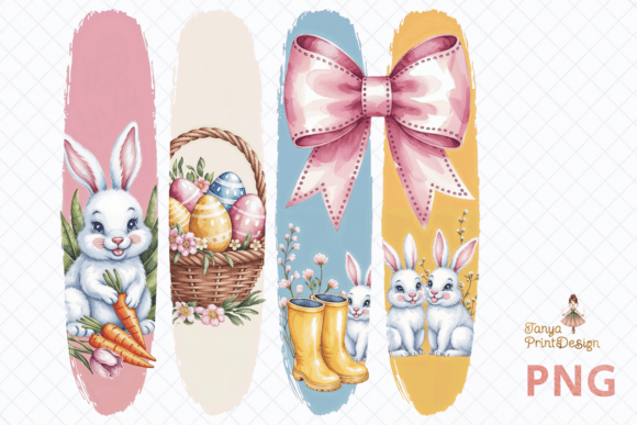 Download Easter Brush Stroke Clipart Bow &amp; Bunny - Bunny Collection