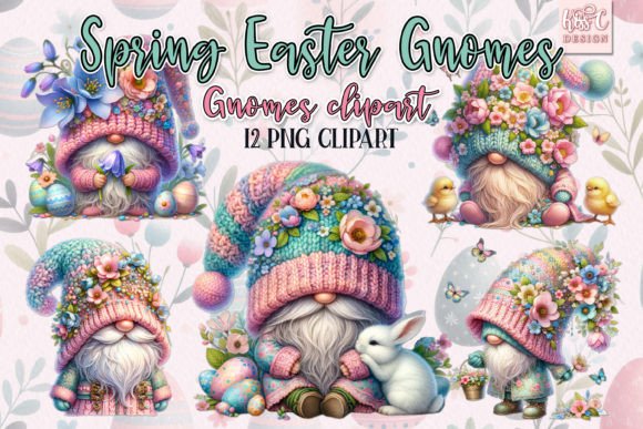Download Watercolor Spring Easter Gnomes Cliparts - Cliparts Collection