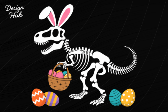 Download Easter Dino Skeleton PNG, T Rex Bunny - Bunny Collection