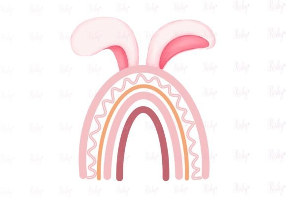 Download Easter Rainbow Bunny Ears Clipart. - Bunny Collection