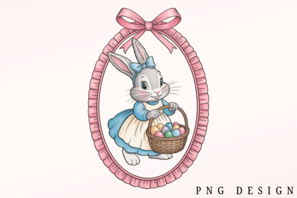 Download Retro Easter Bunny PNG Clipart Design - Bunny Collection