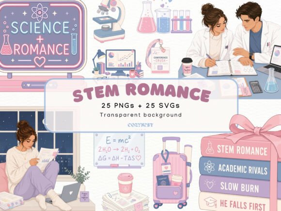 Download STEM Romance Cliparts, Book Lovers PNG - Cliparts Collection