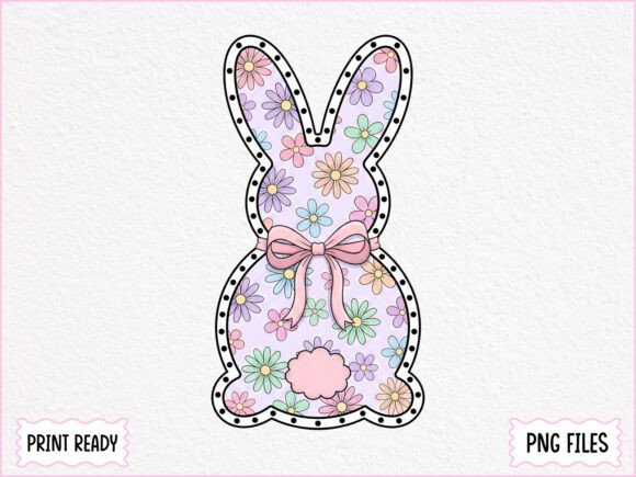 Download Pastel Floral Easter Bunny PNG - Bunny Collection