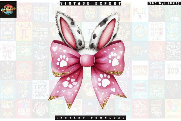 Download Easter Bunny Ears &amp; Paw Bow Clipart - Bunny Collection