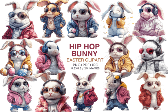 Download Hip Hop Bunny Easter Clipart - Bunny Collection