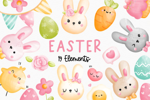 Download Watercolor Easter Bunny Clipart - Bunny Collection