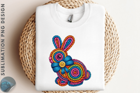 Download Easter Bunny Faux Yarn PNG Design - Bunny Collection