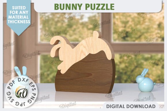 Download Easter Bunny Laser Cut. Bunny Puzzle SVG - Bunny Collection
