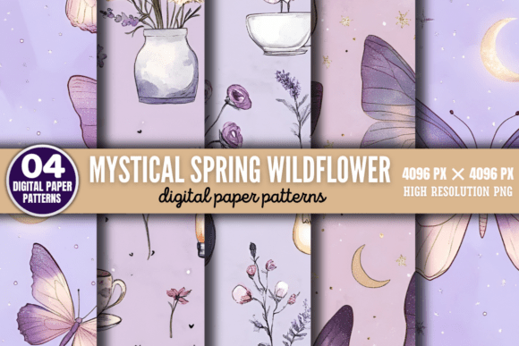 Download Mystical Spring Wildflower Pattern 5 - Mystical spring Collection