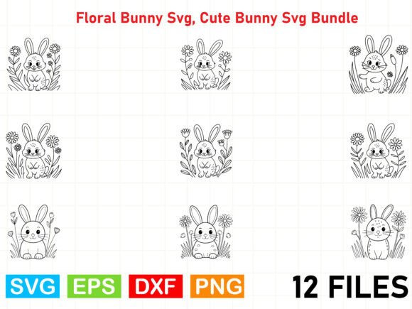 Download Floral Bunny Svg, Cute Bunny Svg Bundle - Bunny Collection