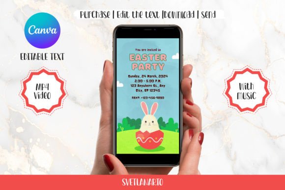Download Animated Easter Bunny Party Invitation - Bunny Collection