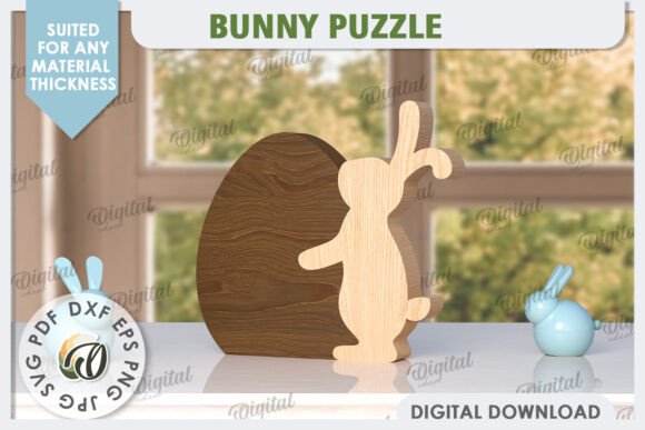 Download Easter Bunny Laser Cut. Bunny Puzzle SVG - Bunny Collection