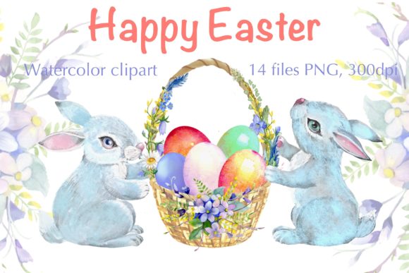 Download Easter Watercolor Clipart,easter Bunny - Bunny Collection
