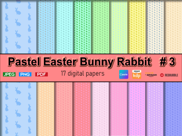 Download Pastel Easter Background Bunny # 3 - Bunny Collection