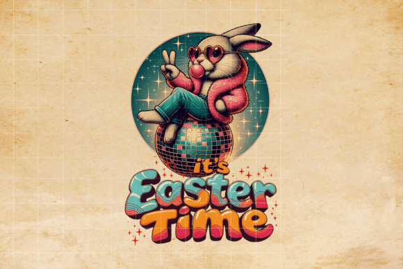 Download Disco Easter Bunny Blowing Bubble - Bunny Collection