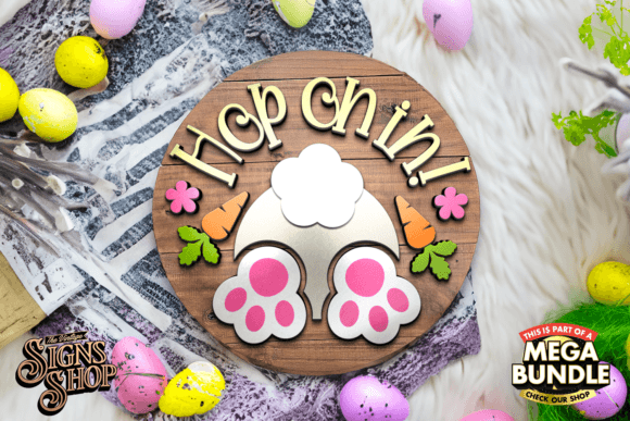 Download Hop on in Bunny | SVG Easter Round Sign - Bunny Collection