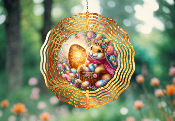 Download Magical Easter Bunny Wind Spinner Png - Bunny Collection