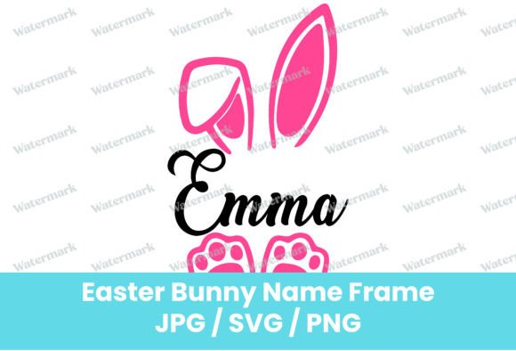 Download Easter Bunny Name Frame Svg - Bunny Collection