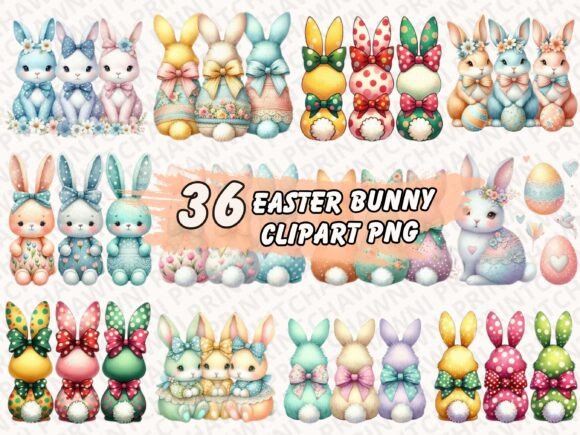 Download Happy Easter PNG Coquette Easter Bunny - Bunny Collection